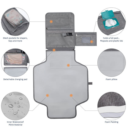 Folding Waterproof Portable Baby Essentials and Diaper Pad: On-the-Go Comfort for Your Little One