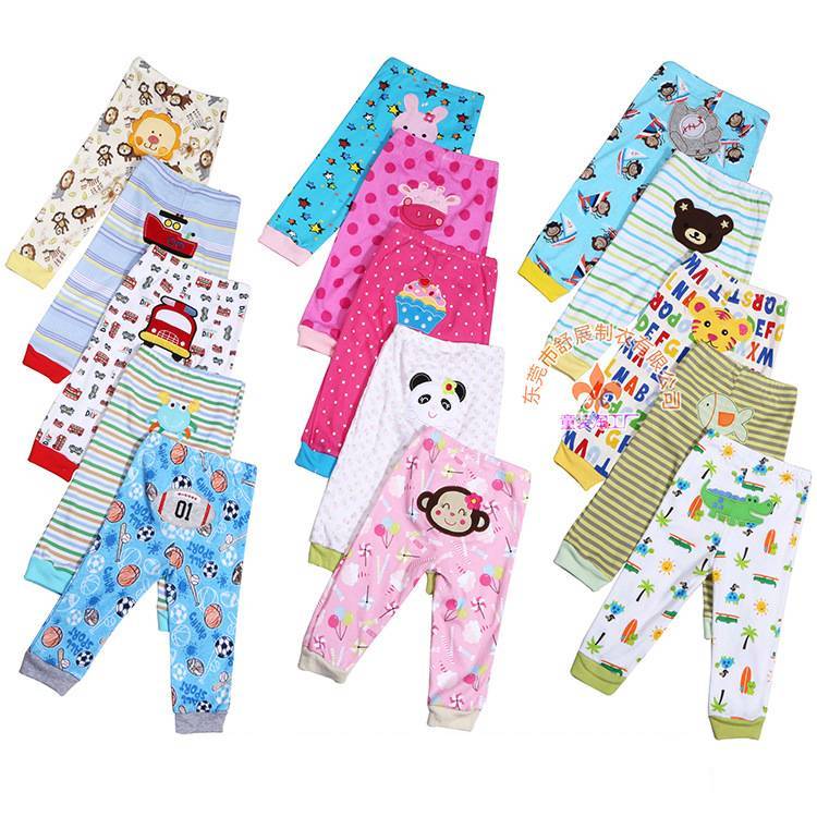 5-Pack Cartoon Print Baby Leggings | Soft Cotton Toddler Pants with Elastic Waist