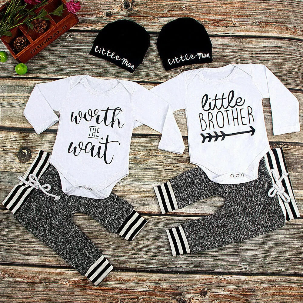 US Newborn Baby Boy & Girl Clothes Set | Tops, Romper, Bodysuit & Pants Outfits