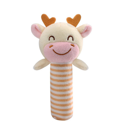 Adorable Baby Stick Animal Hand-Held Rattle Comfort Toy - Soothing and Fun