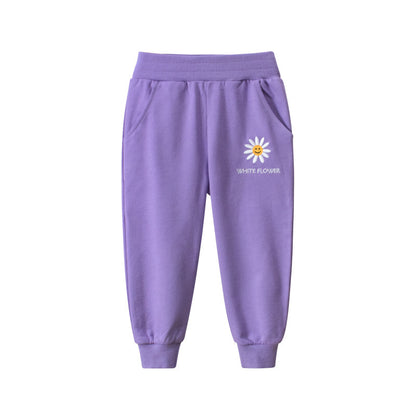 Stylish Girls' Trousers - Thin Western-Style Sports Pants for Kids' Outer Wear
