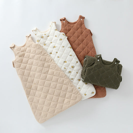 Cozy and Safe Baby Cotton-Padded Sleeping Bag Vest for Restful Nights