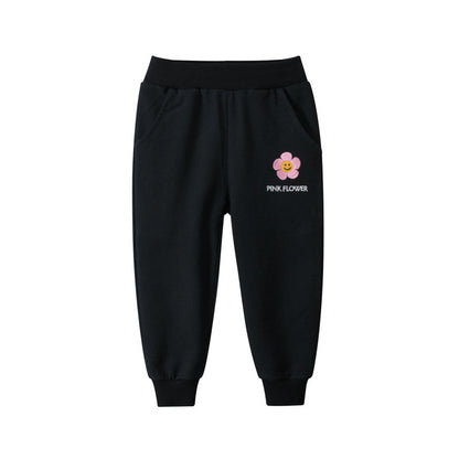 Stylish Girls' Trousers - Thin Western-Style Sports Pants for Kids' Outer Wear