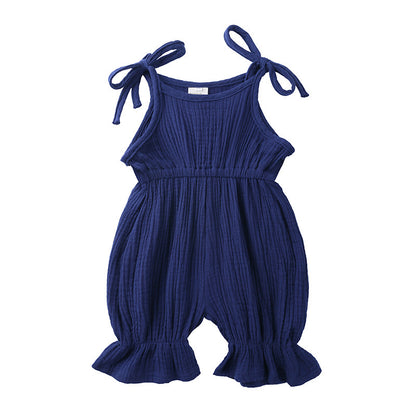 Stylish Newborn Toddler Baby Girls' Sleeveless Solid Romper Jumpsuit Outfit - Latest Arrivals