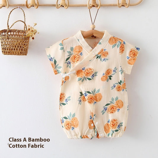 Class A Bamboo Cotton Gauze Baby Jumpsuit: Lightweight Summer Clothing for Airy Comfort