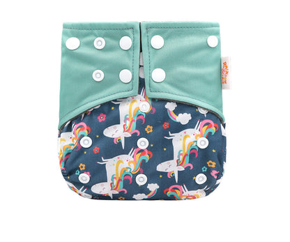 Western Style Bamboo Charcoal Washable Diapers - Digital Printing for Eco-Friendly Baby Care