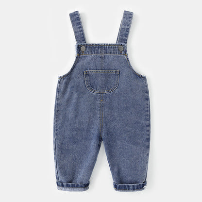Trendy Baby Boys' Denim Suspenders: Cute Spring Korean Style