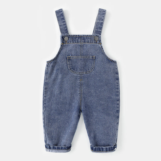 Trendy Baby Boys' Denim Suspenders: Cute Spring Korean Style