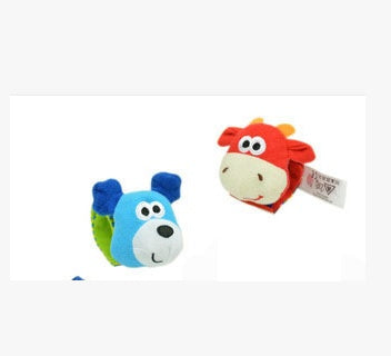 Adorable Baby Cartoon Bell Wrist Strap and Socks Set