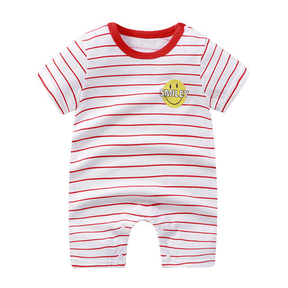 Adorable Cartoon Printed Baby Cotton Pullover Romper - Soft and Comfy