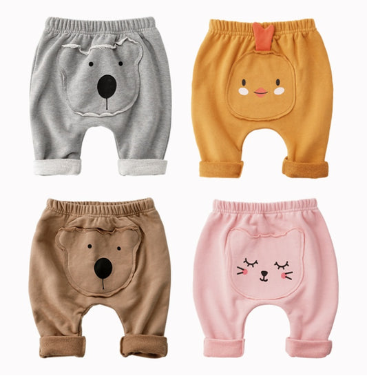 Adorable Cartoon Patch Baby Pants: Playful Style for Little Ones