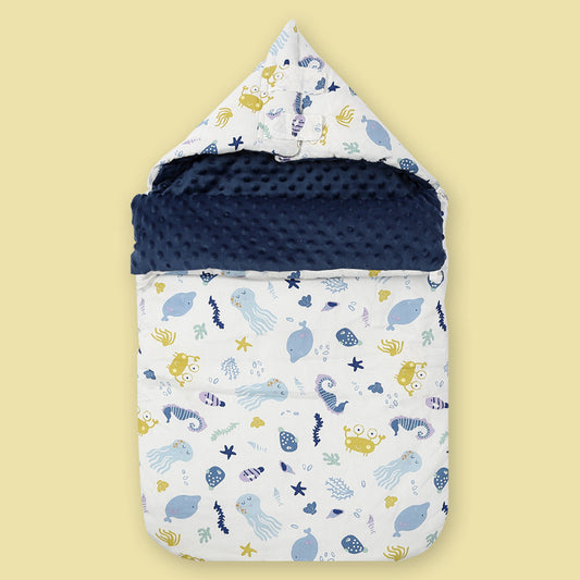 Printed Baby Cotton Anti-Startle Sleeping Bag - Cozy and Secure Sleep Solution