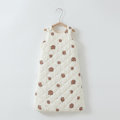 Cozy and Safe Baby Cotton-Padded Sleeping Bag Vest for Restful Nights