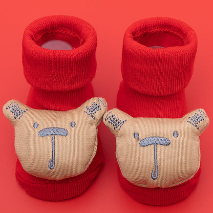 Comfortable Newborn Baby Room Socks with Double Needle Design for Non-Slip, Roomy Fit