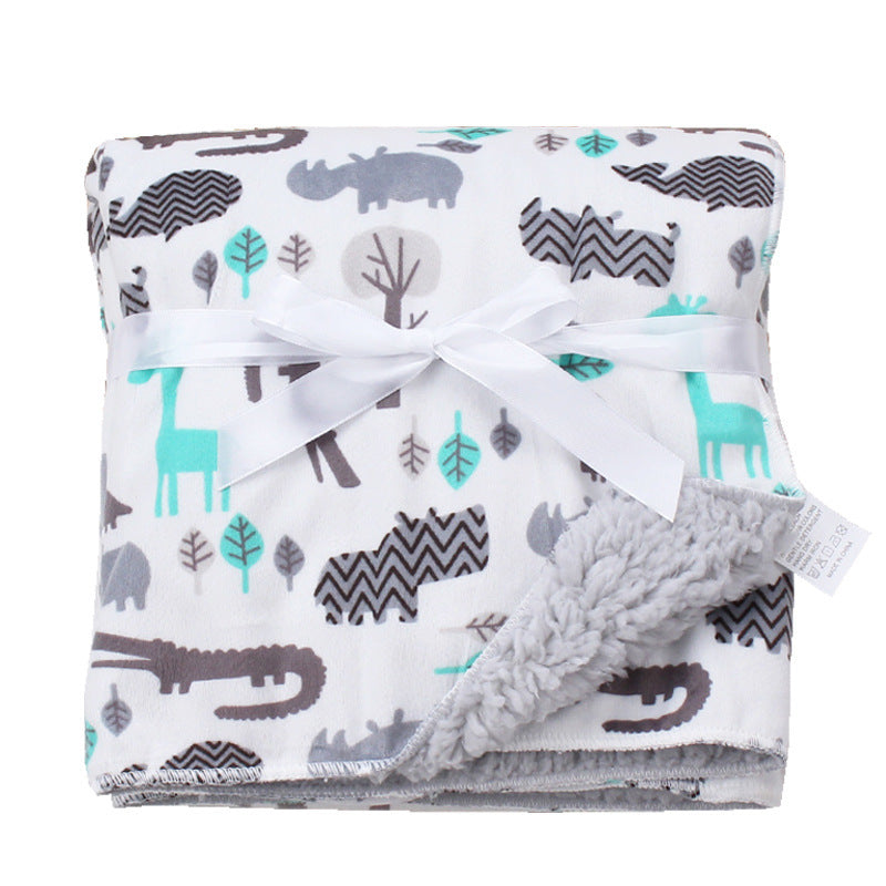 Adorable Cartoon Printed Baby Blanket for Cozy Comfort