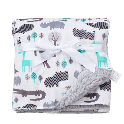 Adorable Cartoon Printed Baby Blanket for Cozy Comfort