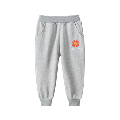Stylish Girls' Trousers - Thin Western-Style Sports Pants for Kids' Outer Wear