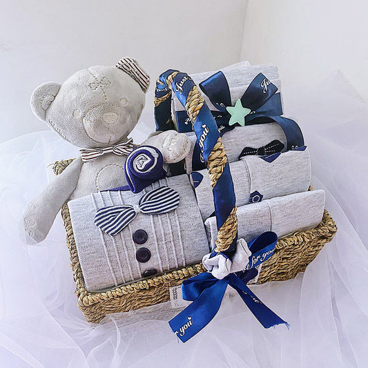 Autumn and Winter Newborn Boy Baby Clothes Set Gift Box: Complete Essentials for Your Little One