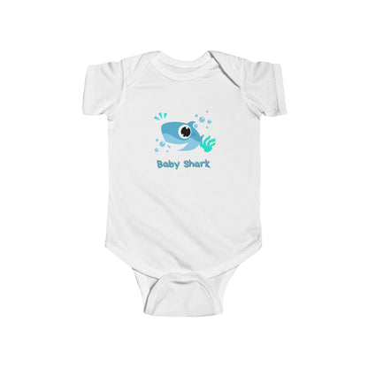 Baby Shark Print Onesie - Adorable Baby Bodysuit for Boys