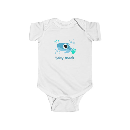 Baby Shark Print Onesie - Adorable Baby Bodysuit for Boys