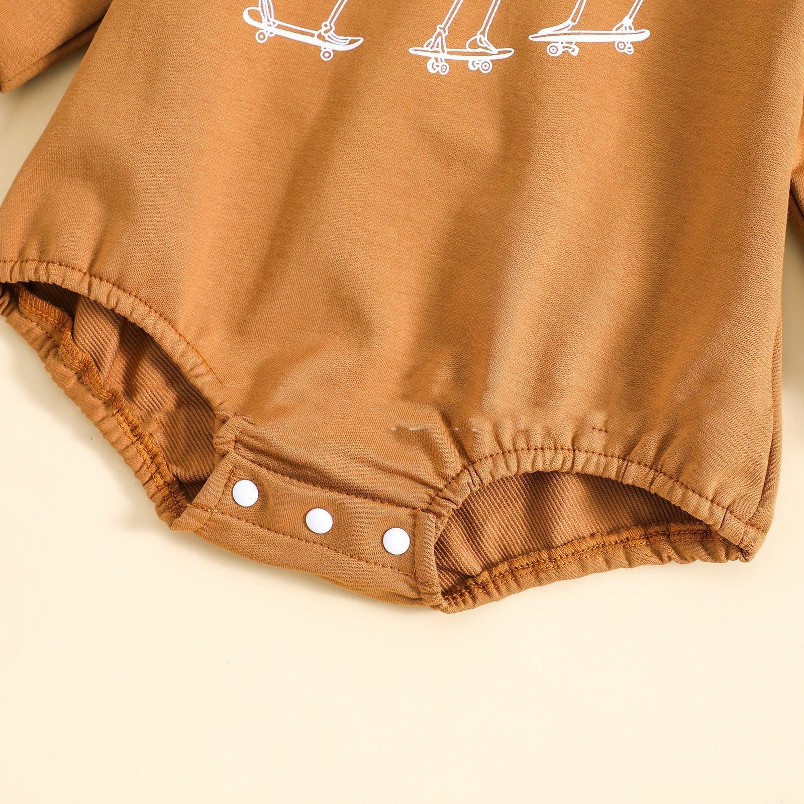 Skeleton Print Solid Color Newborn One-piece Sweater Romper: Warmth with a Spooky Twist