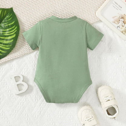 Infant Summer Horse Print Short Sleeve Romper
