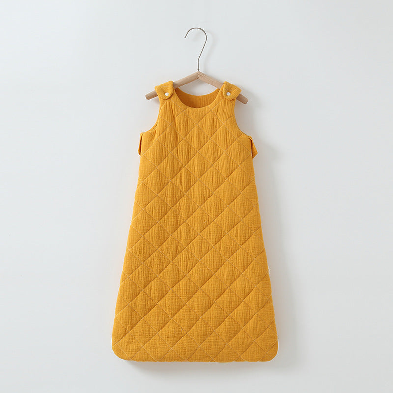 Cozy and Safe Baby Cotton-Padded Sleeping Bag Vest for Restful Nights