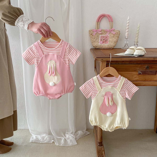 Stylish Baby Fake Two-Piece Onesie Romper – Comfortable and Trendy Outfit