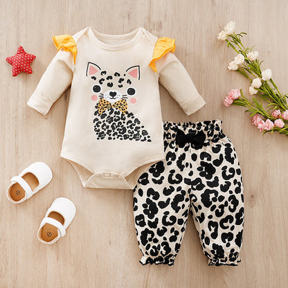 Adorable One-Year-Old Baby and Infant Overalls Clothes: Children's Spring Two-Piece Suit