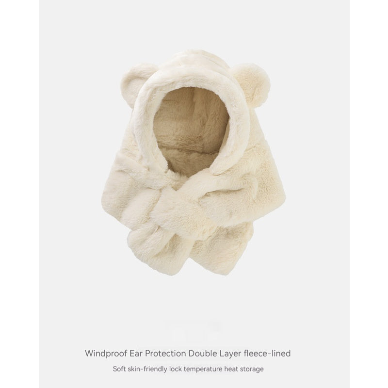 Adorable Baby Bear Hat with Scarf: Cozy and Warm for Infants