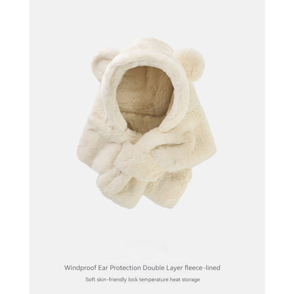 Adorable Baby Bear Hat with Scarf: Cozy and Warm for Infants