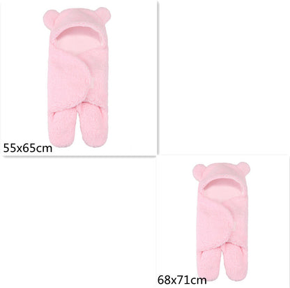 Lamb Plush Sleeping Bag | Cozy Newborn Baby Swaddling Quilt