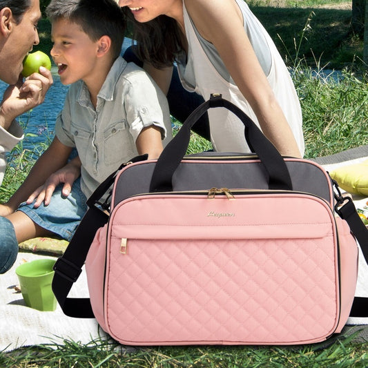 Versatile Large Capacity Oxford Cloth Diaper Bag: Hand-carrying and Crossbody Ready!
