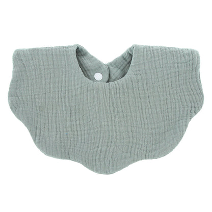 Adorable Baby Printed Saliva Towel: Soft Cotton Gauze Wavy Bib for Children