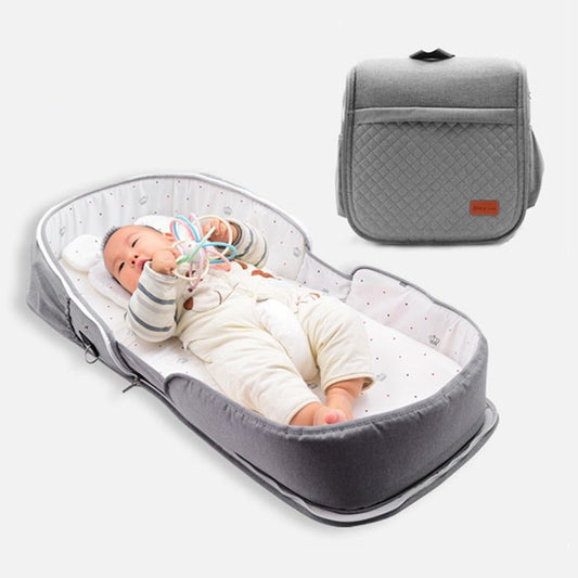 Newborn Baby Foldable Portable Mobile Crib Backpack - Travel-Friendly Baby Bed