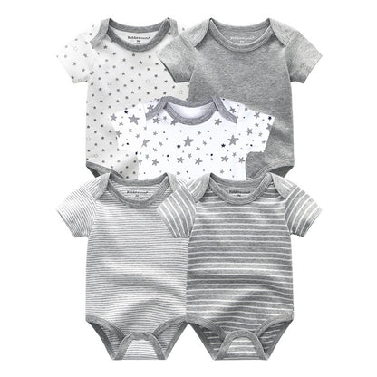 Complete 19-Piece Baby Rompers, Pants, Hat, Gloves Combination Clothes Set