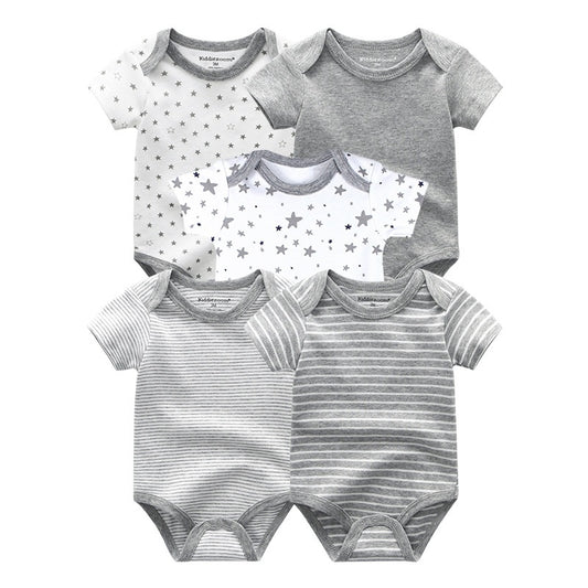 Complete 19-Piece Baby Rompers, Pants, Hat, Gloves Combination Clothes Set