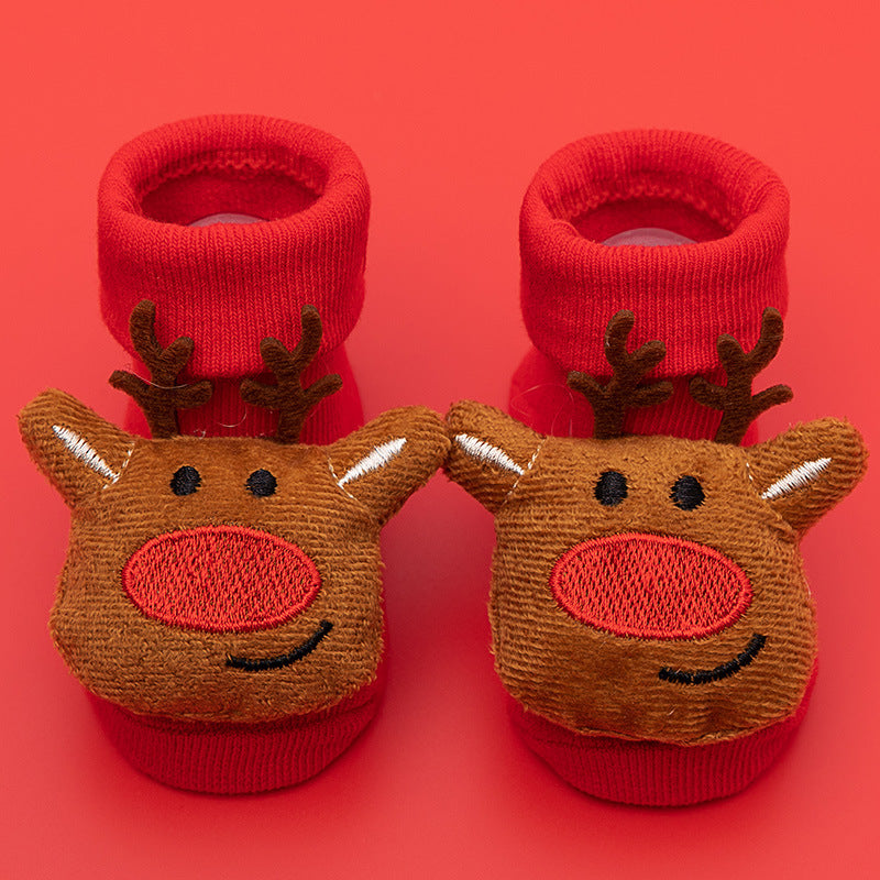 Comfortable Newborn Baby Room Socks with Double Needle Design for Non-Slip, Roomy Fit