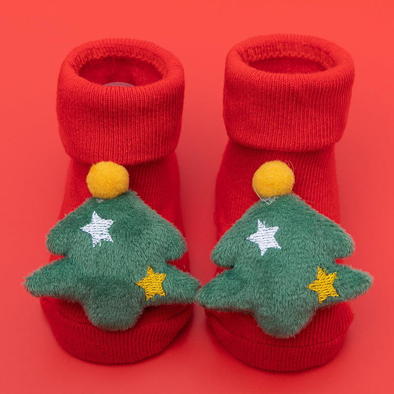 Comfortable Newborn Baby Room Socks with Double Needle Design for Non-Slip, Roomy Fit