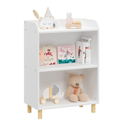 Kids 3-Tier Wooden Bookcase – Multi-Purpose Storage Shelf with Safety Features