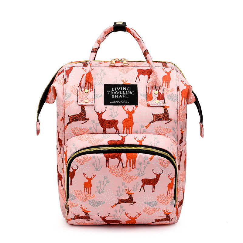 Effortless Style and Practicality: Printed Ultra-light Mommy Backpack