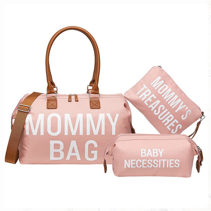 Essential Travel Companion: 3-Piece Portable Bag Set Tailored for Moms on the Go!