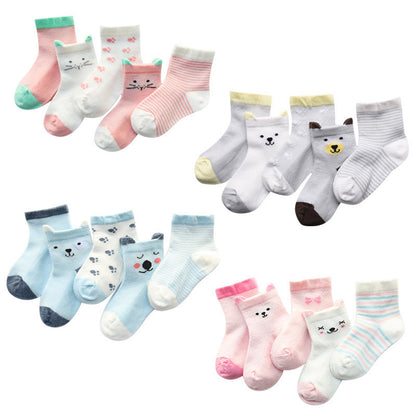 Children’s Cotton Socks Pack of 5 – Breathable Summer Socks for Boys & Girls