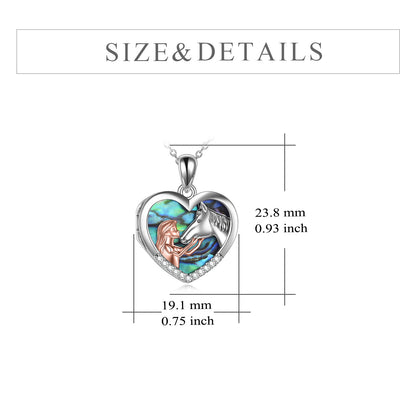 Horse Heart Pendant Necklace for Women – Elegant Jewelry Gift for Horse Lovers, Perfect for Birthday, Anniversary & Daily Wear