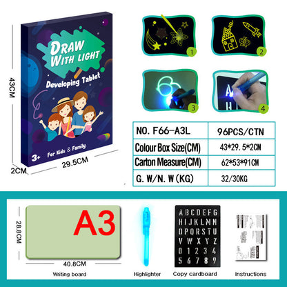 Discover Creativity: Educational 3D Magic Drawing Pad with 8 Light Effects - Perfect Puzzle Board and Sketchpad
