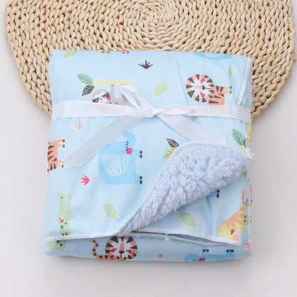 Adorable Cartoon Printed Baby Blanket for Cozy Comfort