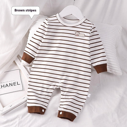 Printed Autumn Cotton Baby Romper | Cozy & Cute Infant Wear