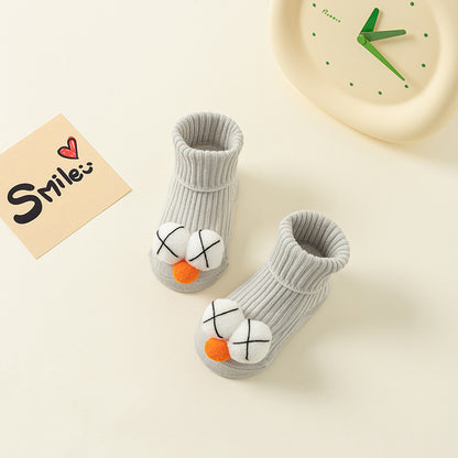 Comfortable Newborn Baby Room Socks with Double Needle Design for Non-Slip, Roomy Fit