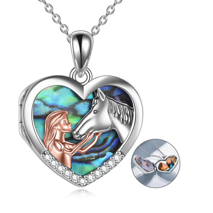 Horse Heart Pendant Necklace for Women – Elegant Jewelry Gift for Horse Lovers, Perfect for Birthday, Anniversary & Daily Wear