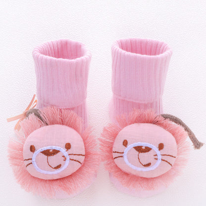 Comfortable Newborn Baby Room Socks with Double Needle Design for Non-Slip, Roomy Fit